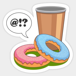 donuts and coffee Sticker